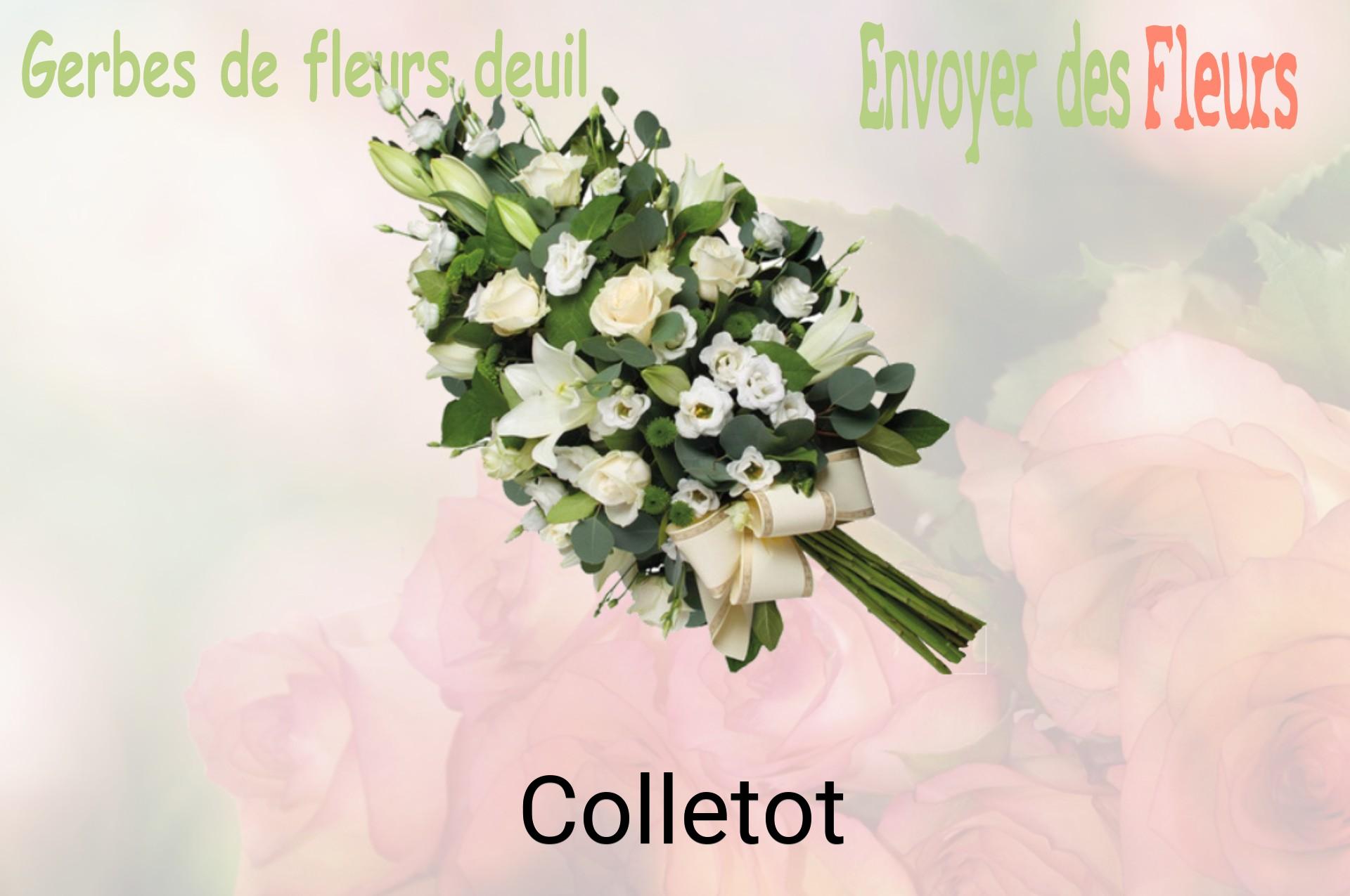 Gerbe de fleurs de deuil livrée à Colletot